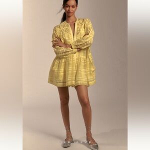 Anthropologie Yellow Dress